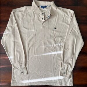 Men's Burberry Beige Polo Rugby Shirt
